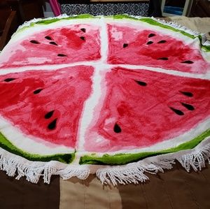 Round Watermelon Beach Towel